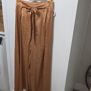 Little Lies Satin Leopard Print Pants